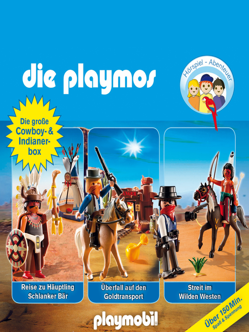 Titeldetails für Die Playmos--Das Original Playmobil Hörspiel, Die große Cowboy- und Indianer-Box, Folgen 21, 32, 35 nach David Bredel - Verfügbar